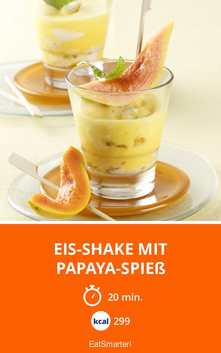 EisShake mit PapayaSpieß Rezept EAT SMARTER