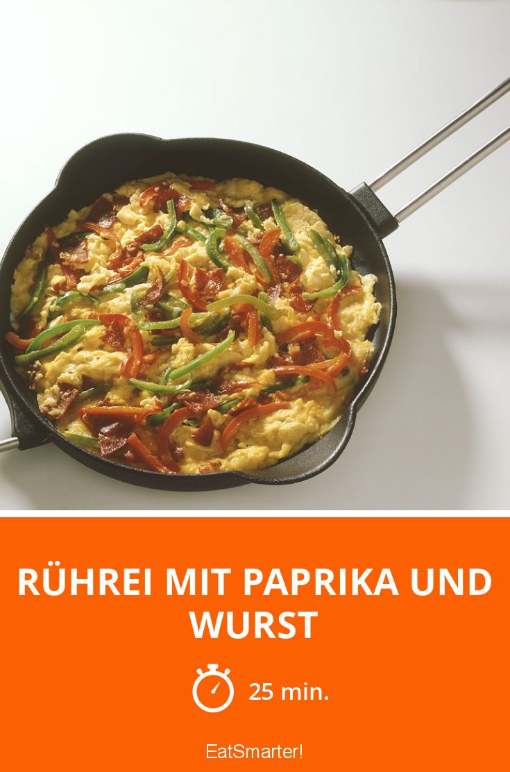 Rührei mit Paprika und Wurst Rezept | EAT SMARTER