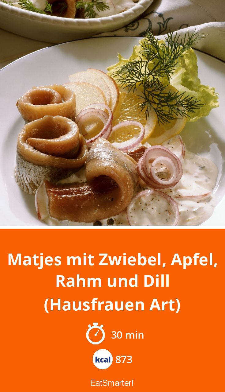 Matjes mit Zwiebel, Apfel, Rahm und Dill (Hausfrauen Art) Rezept | EAT ... Matjes mit Zwiebel, Apfel, Rahm und Dill (Hausfrauen Art) Rezept | EAT ...