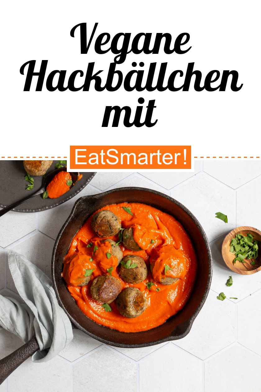 Vegane Hackbällchen mit Paprikasauce Rezept | EAT SMARTER
