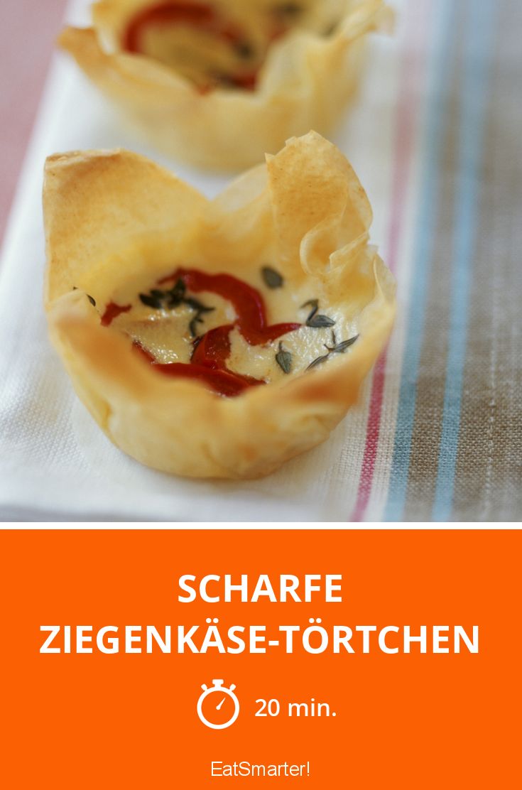 Scharfe Ziegenkäse-Törtchen Rezept | EAT SMARTER