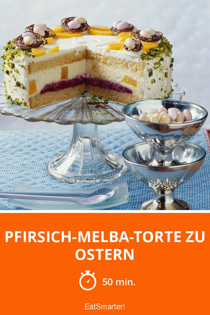 PfirsichMelbaTorte zu Ostern Rezept EAT SMARTER