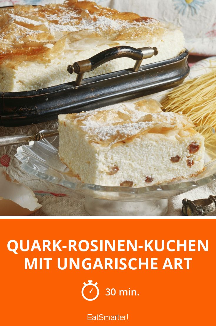 Quark-Rosinen-Kuchen mit ungarische Art Rezept | EAT SMARTER