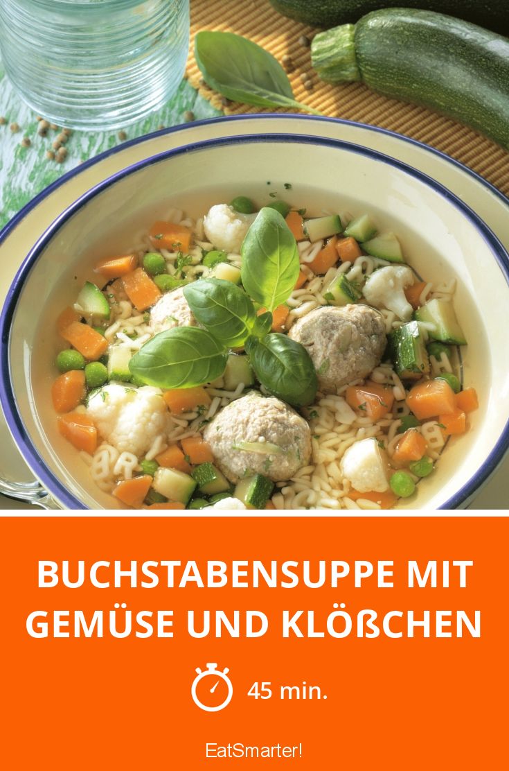 Buchstabensuppe mit Gemüse und Klößchen Rezept | EAT SMARTER Buchstabensuppe mit Gemüse und Klößchen Rezept | EAT SMARTER