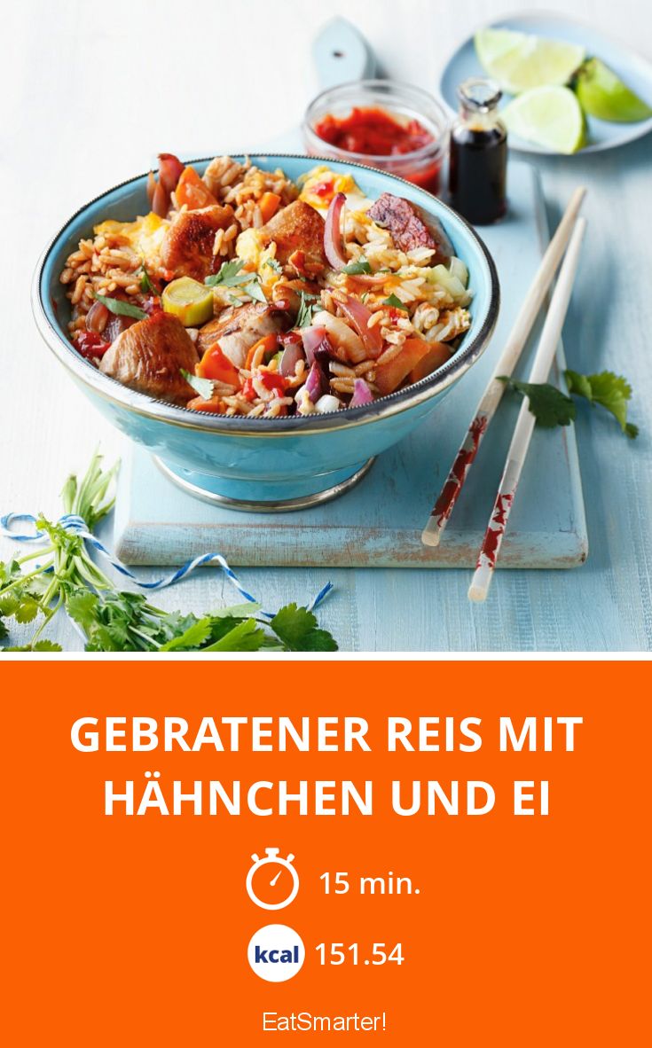 Gebratener Reis mit Hähnchen und Ei Rezept | EAT SMARTER