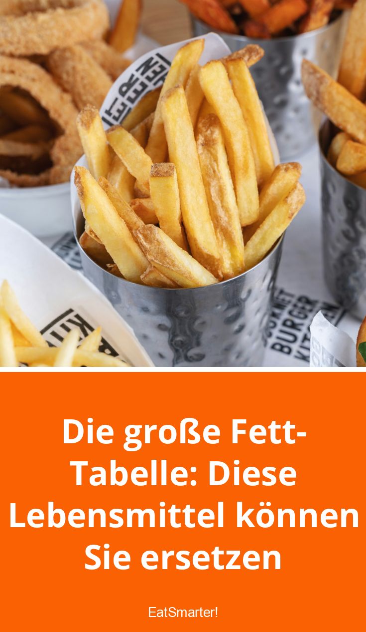 Die Fett-Tabelle: Bei diesen Lebensmitteln können Sie Fett sparen | EAT ...