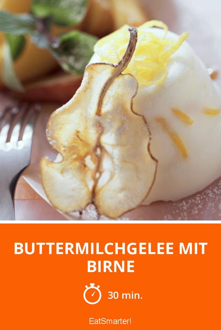 Buttermilchgelee mit Birne Rezept | EAT SMARTER Buttermilchgelee mit Birne Rezept | EAT SMARTER