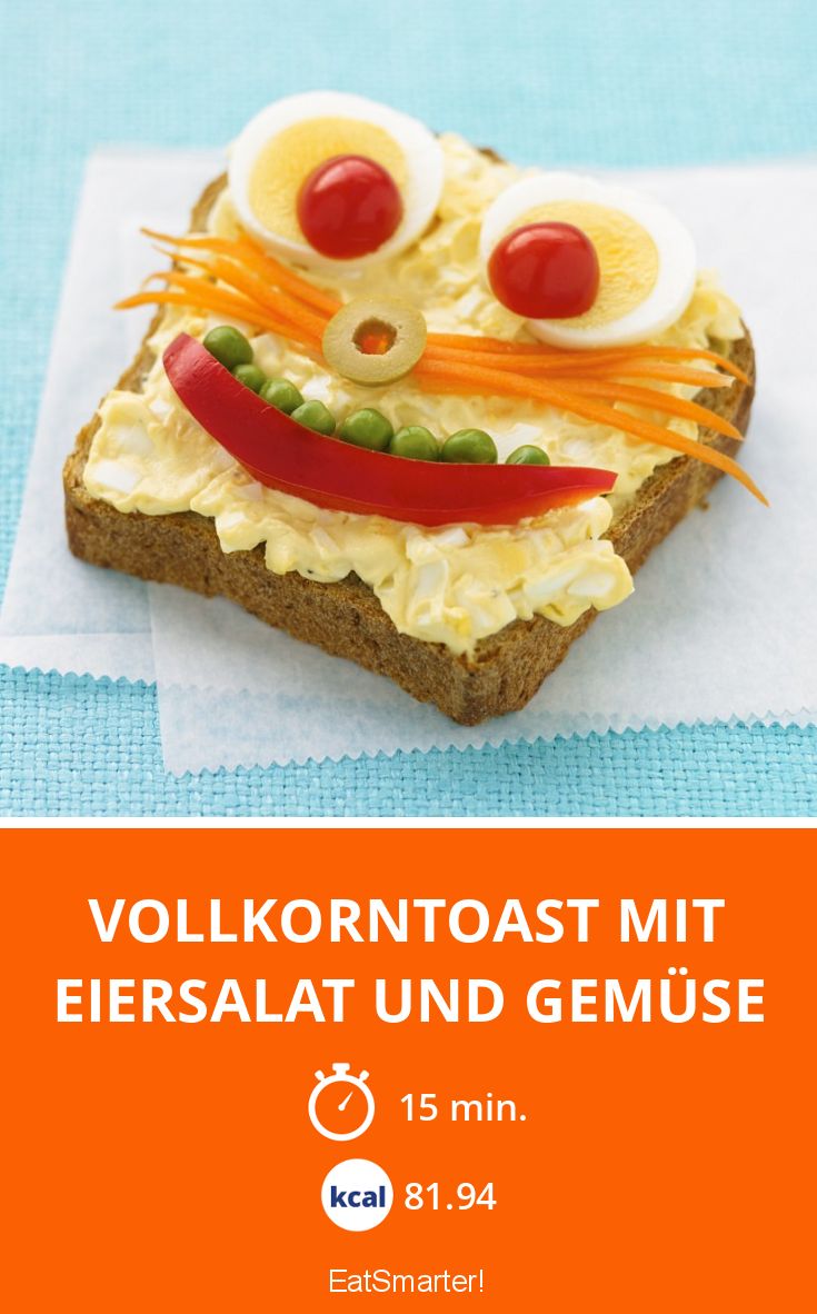 Vollkorntoast mit Eiersalat und Gemüse Rezept EAT SMARTER
