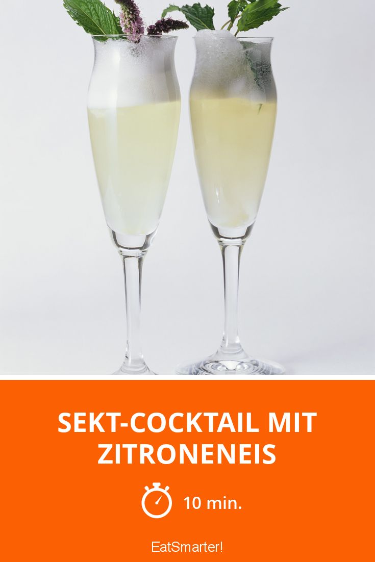 Sekt-Cocktail mit Zitroneneis Rezept | EAT SMARTER