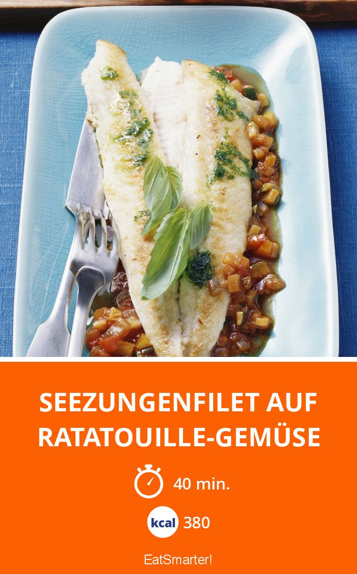 Seezungenfilet auf Ratatouille-Gemüse Rezept | EAT SMARTER
