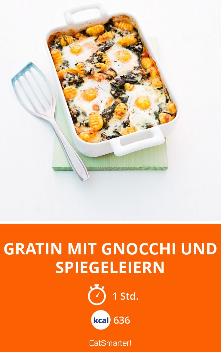 Gratin mit Gnocchi und Spiegeleiern Rezept | EAT SMARTER