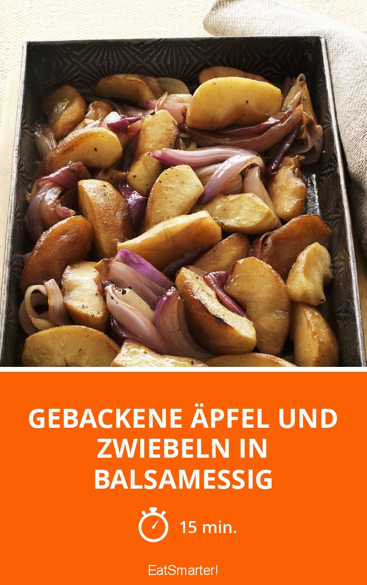 Gebackene Äpfel und Zwiebeln in Balsamessig Rezept | EAT SMARTER
