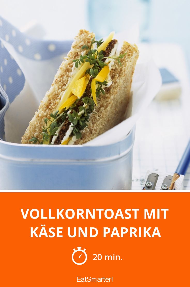 Vollkorntoast mit Käse und Paprika Rezept EAT SMARTER