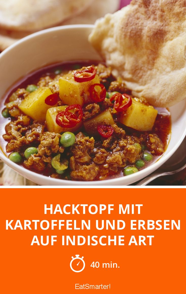 Hacktopf mit Kartoffeln und Erbsen auf indische Art Rezept | EAT SMARTER