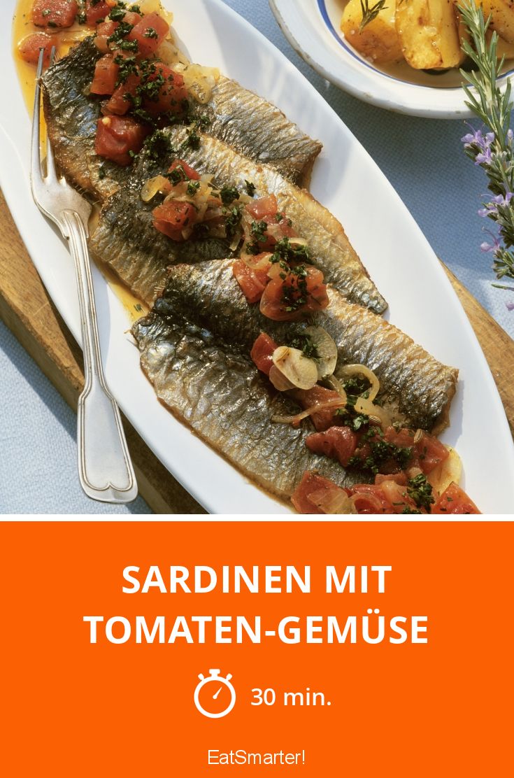 Sardinen mit Tomaten-Gemüse Rezept | EAT SMARTER
