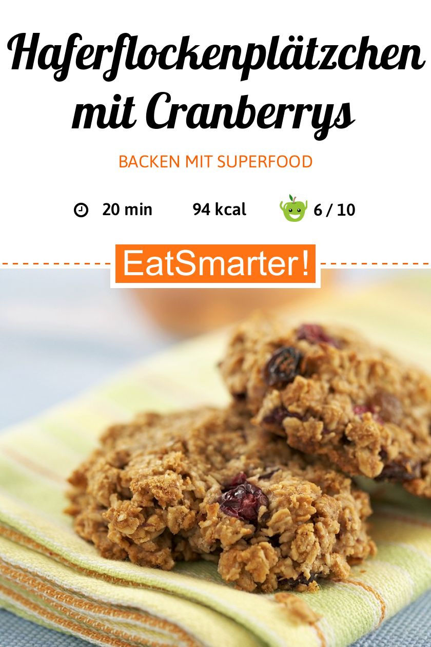 Haferflockenplätzchen mit Cranberrys Rezept | EAT SMARTER