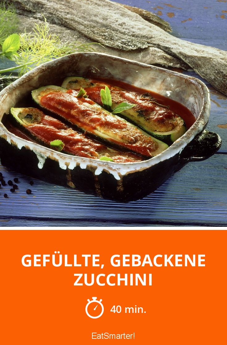 Gefüllte, gebackene Zucchini Rezept | EAT SMARTER