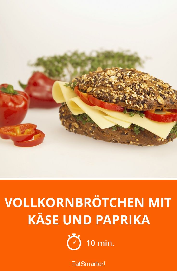 Vollkornbrötchen mit Käse und Paprika Rezept | EAT SMARTER