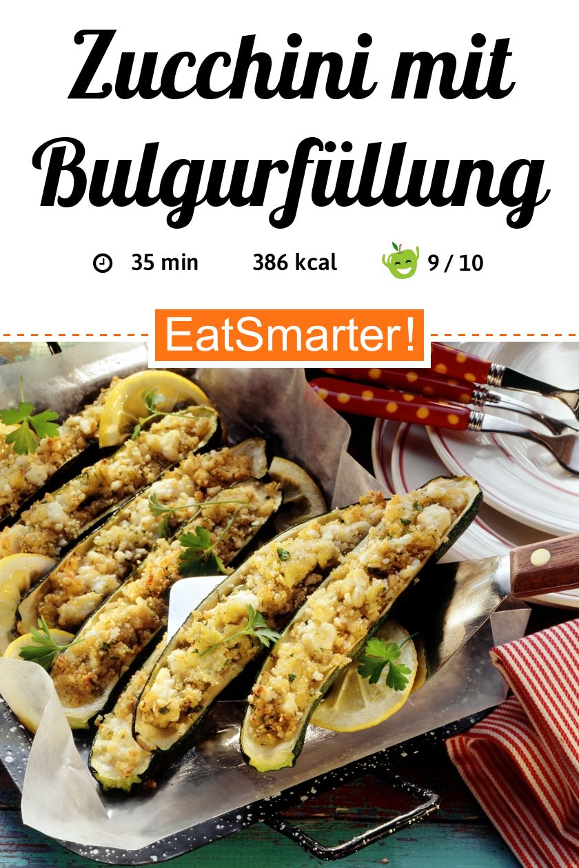 Zucchini mit BulgurFetaFüllung Rezept EAT SMARTER