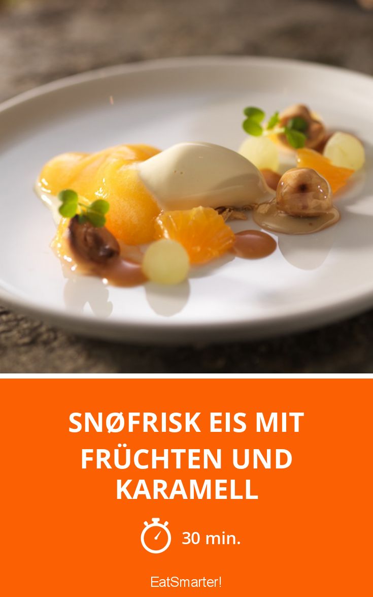 Snøfrisk Eis mit Früchten und Karamell Rezept | EAT SMARTER