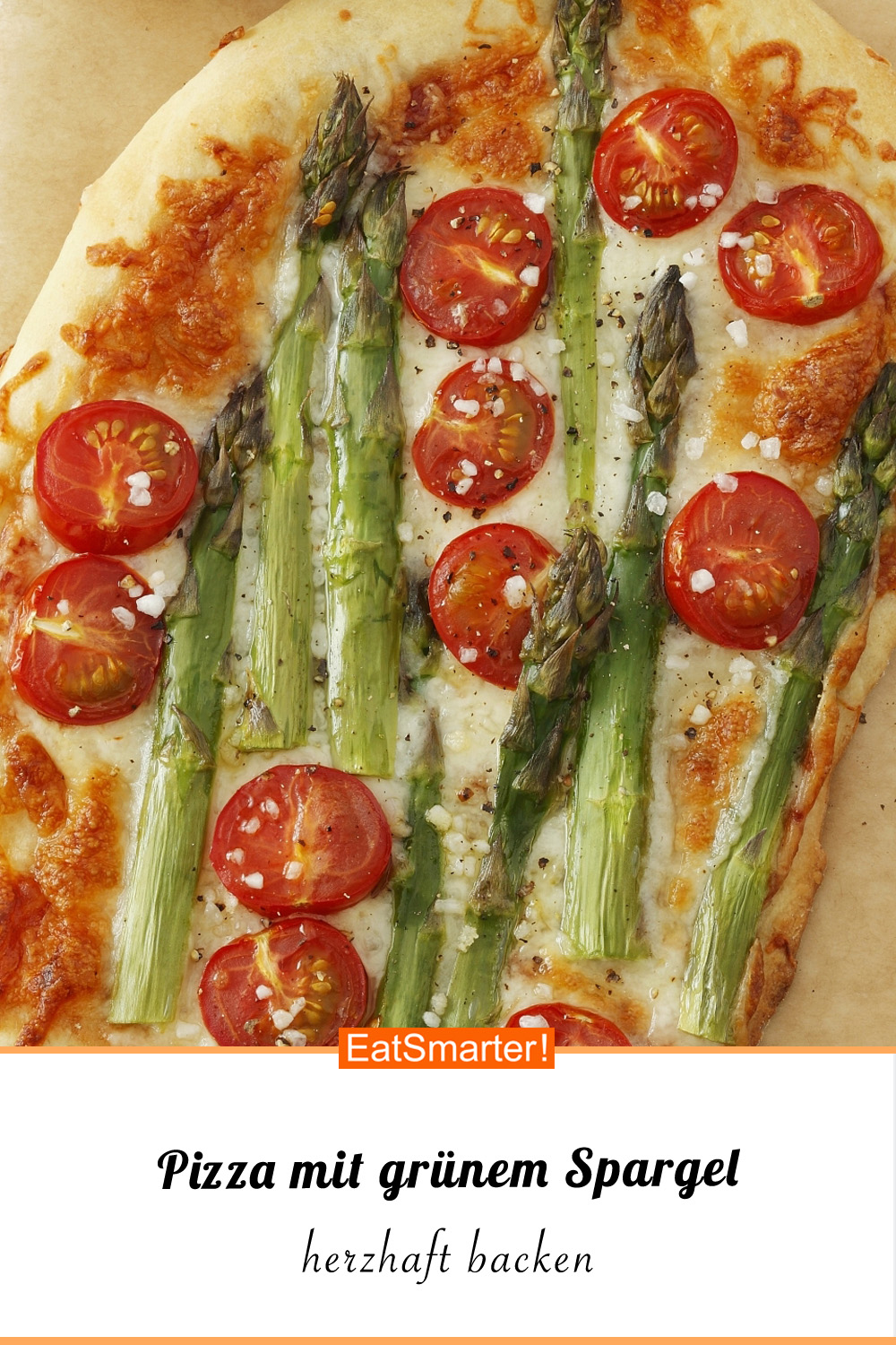 Pizza mit grünem Spargel Rezept EAT SMARTER