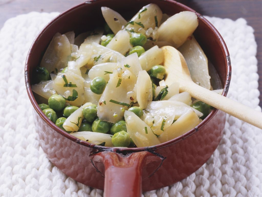 ErbsenSchwarzwurzelGemüse mit Butter Rezept EAT SMARTER