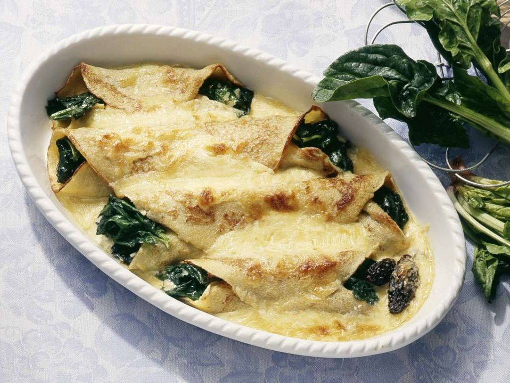 Gebackene Spinat-Pfannkuchen Rezept | EAT SMARTER Gebackene Spinat-Pfannkuchen Rezept | EAT SMARTER