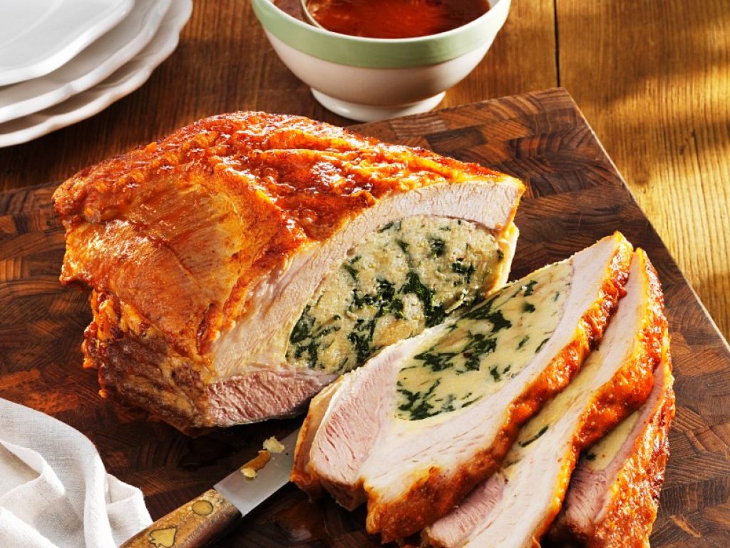 Gefüllte Kalbsbrust mit Spinat