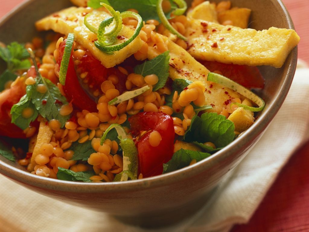Linsen mit gebratenem Tofu Rezept | EAT SMARTER