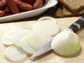 Erbsensuppe mit Mini-Cabanossi Zubereitung Schritt 1 Erbsensuppe mit Mini-Cabanossi Zubereitung Schritt 1