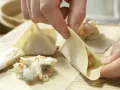 Gedämpfte Garnelen-Teigtaschen Zubereitung Schritt 3 Gedämpfte Garnelen-Teigtaschen Zubereitung Schritt 3