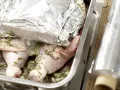 Hähnchen unter Ziegelsteinen Zubereitung Schritt 5 Hähnchen unter Ziegelsteinen Zubereitung Schritt 5