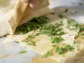 Kräuternudelfetzen mit Garnelen Zubereitung Schritt 4 Kräuternudelfetzen mit Garnelen Zubereitung Schritt 4