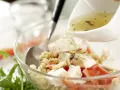 Lauwarmer Hähnchen-Nudel-Salat Zubereitung Schritt 11 Lauwarmer Hähnchen-Nudel-Salat Zubereitung Schritt 11