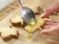 Orangenblätter, Nugatstreifen und Kokosringe Zubereitung Schritt 5 Orangenblätter, Nugatstreifen und Kokosringe Zubereitung Schritt 5