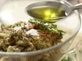 Orientalisches Auberginenpüree auf Fladenbrot Zubereitung Schritt 5 Orientalisches Auberginenpüree auf Fladenbrot Zubereitung Schritt 5
