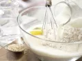 Pfannkuchen-Hähnchen-Wraps Zubereitung Schritt 1 Pfannkuchen-Hähnchen-Wraps Zubereitung Schritt 1