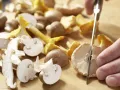 Pilz-Gratin auf Sprossensalat Zubereitung Schritt 2 Pilz-Gratin auf Sprossensalat Zubereitung Schritt 2