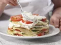 Rucola-Pfannkuchentorte Zubereitung Schritt 8 Rucola-Pfannkuchentorte Zubereitung Schritt 8