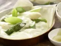 Spargel-Tartelettes von grünem und weißem Spargel mit Bärlauch-Pesto Zubereitung Schritt 9 Spargel-Tartelettes von grünem und weißem Spargel mit Bärlauch-Pesto Zubereitung Schritt 9
