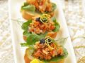 Appetithäppchen mit Lachs und Kaviar Rezept
