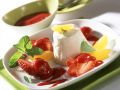 Aprikosen-Parfait mit Himbeersauce und Erdbeeren Rezept