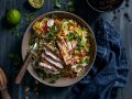 Asiatischer Krautsalat mit gegrilltem Hühnchen Rezept