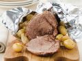 Balsamico-Rinderbraten mit Kartoffeln und Zwiebeln Rezept