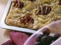 Birnen-Zwetschgen-Blechkuchen Rezept