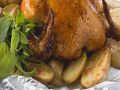 Brathähnchen mit Kartoffeln Rezept