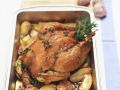 Brathähnchen mit Knoblauch, Rosmarin und Kartoffeln Rezept