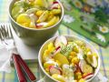 Bunter Kartoffelsalat mit Gurke und Radieschen Rezept