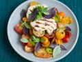 Bunter Tomatensalat mit Halloumi Rezept