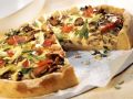 Champignon-Quiche mit Lauchzwiebeln und Schinken Rezept